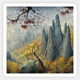 Autumn mountains Sticker